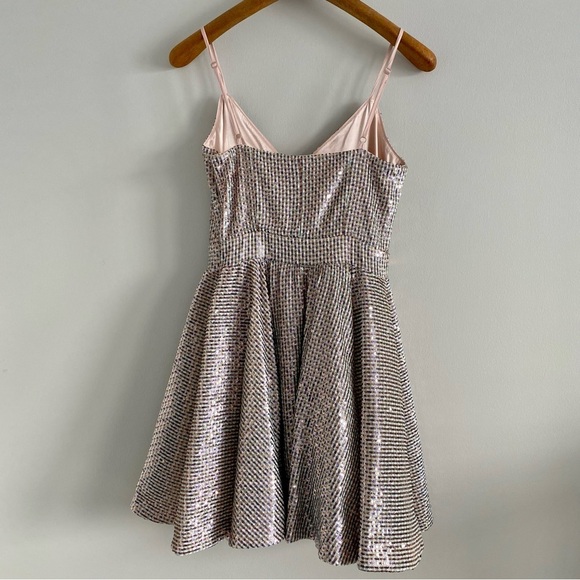 Bebe NWT Gorgeous, Sparkle Fit & Flare Dress Size 4 - Picture 3 of 11